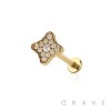 CLOVER (FLOWER) THREADLESS (PUSH IN) 316L SURGICAL STEEL LABRET SET
